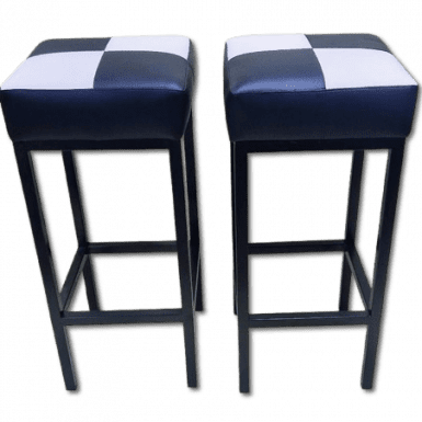 Banco alto tapizado en polipiel