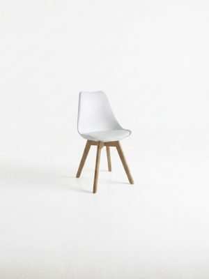 Silla Básica con Patas de Madera